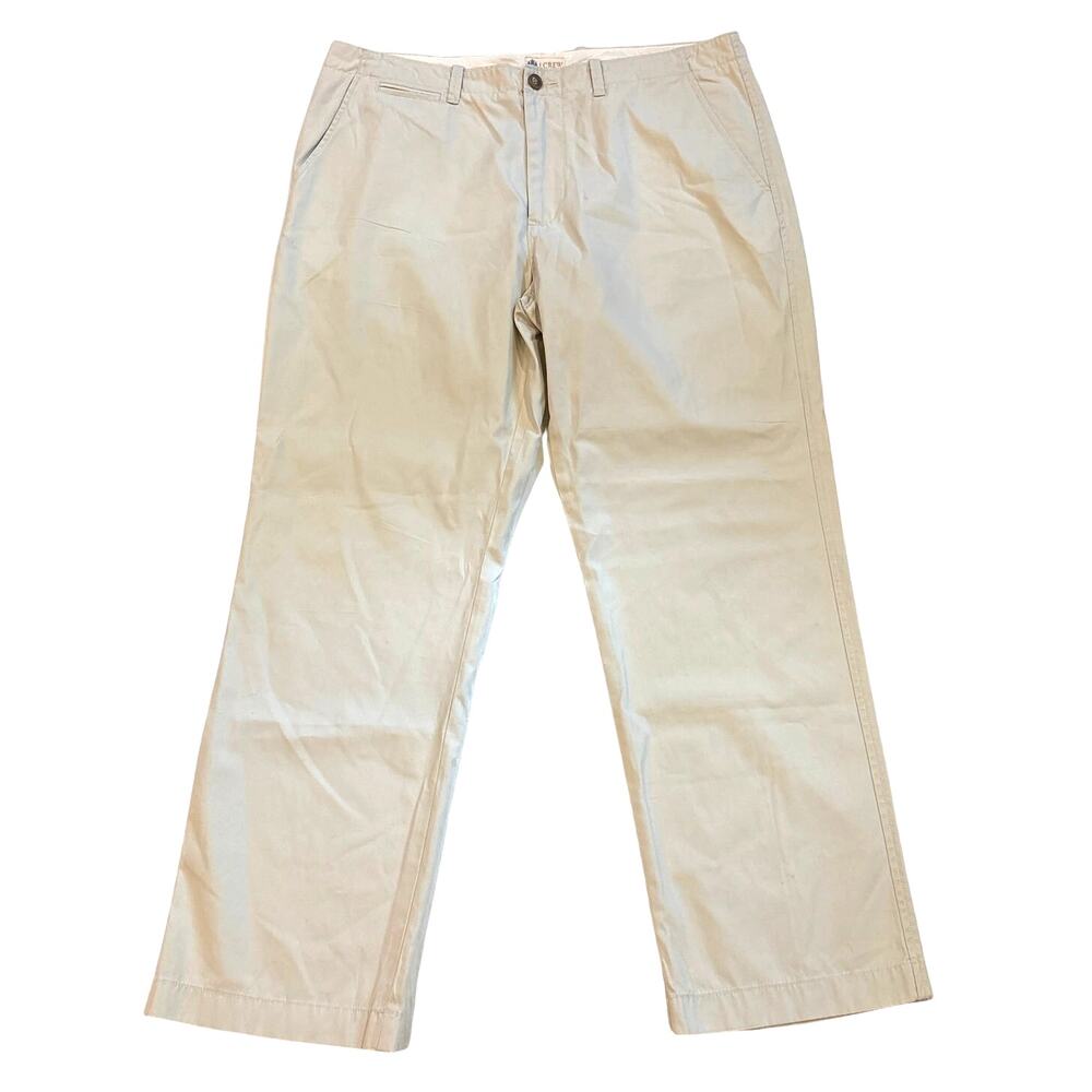 J Crew Pants Mens 36x30 Beige Chino Lightweight 100% Cotton Preppy Classiccore